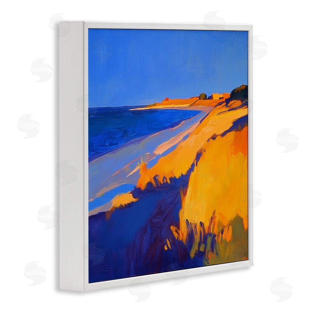 Walker Noble Complimentary Coast Seascape White Framed Giclee Wall Art Print