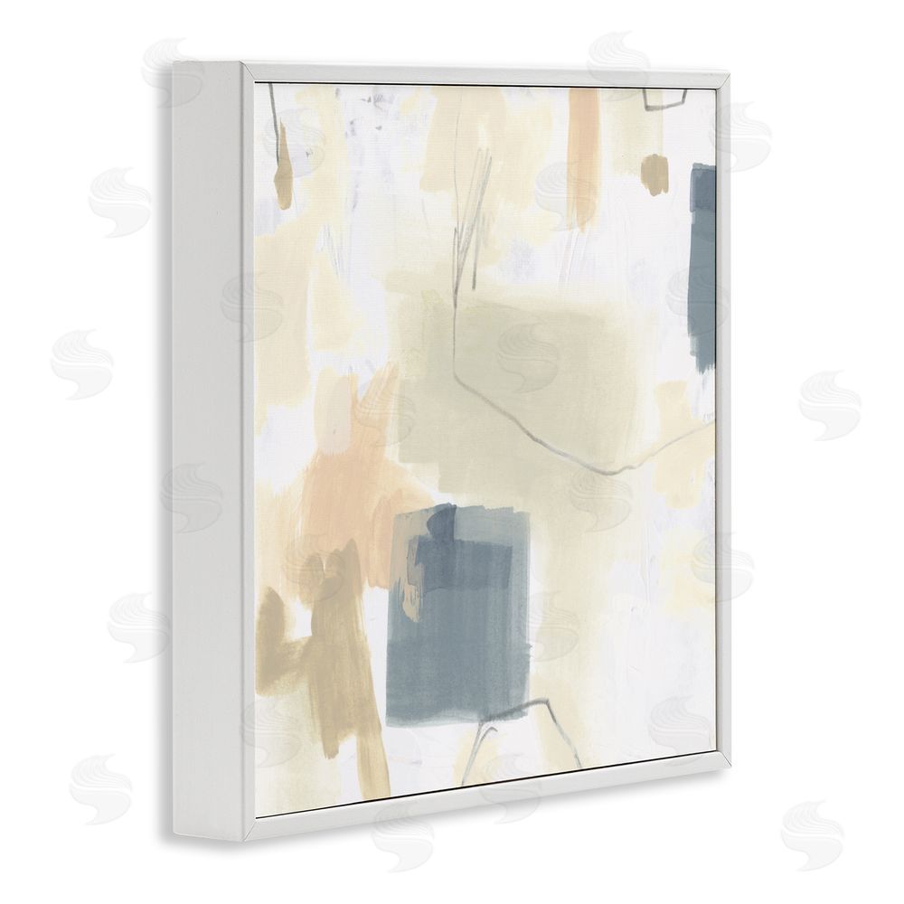 June Erica Vess Minimal Plaster Line White Framed Giclee Wall Art Print