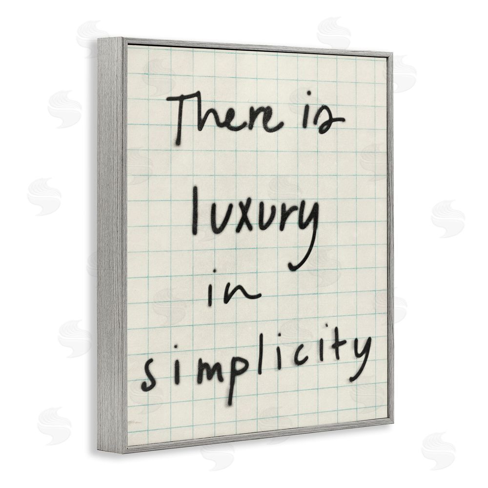 Victoria Barnes Luxury In Simplicity Scrawl Gray Framed Giclee Wall Art Print