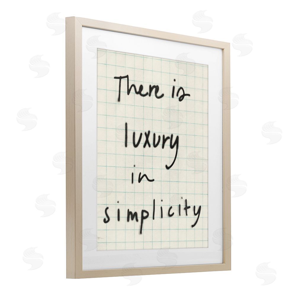 Victoria Barnes Luxury In Simplicity Scrawl Brown Framed Print Under Glass with Mat Wall Art