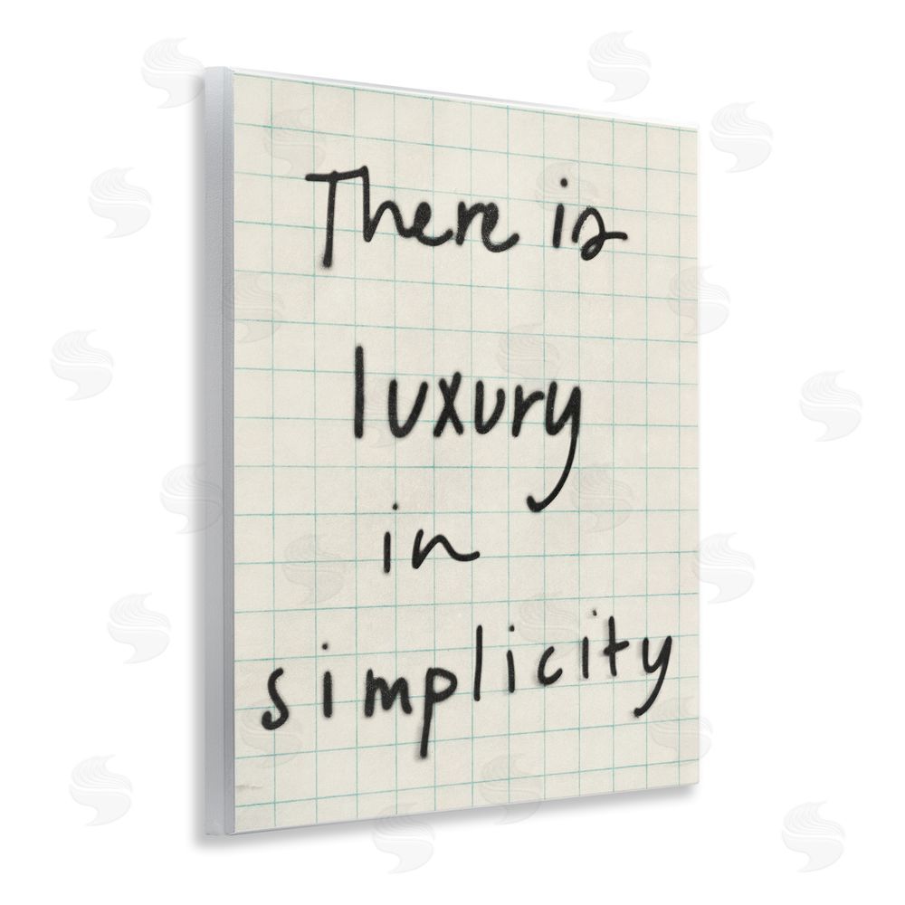 Victoria Barnes Luxury In Simplicity Scrawl Wooden Wall Plaque Art Print