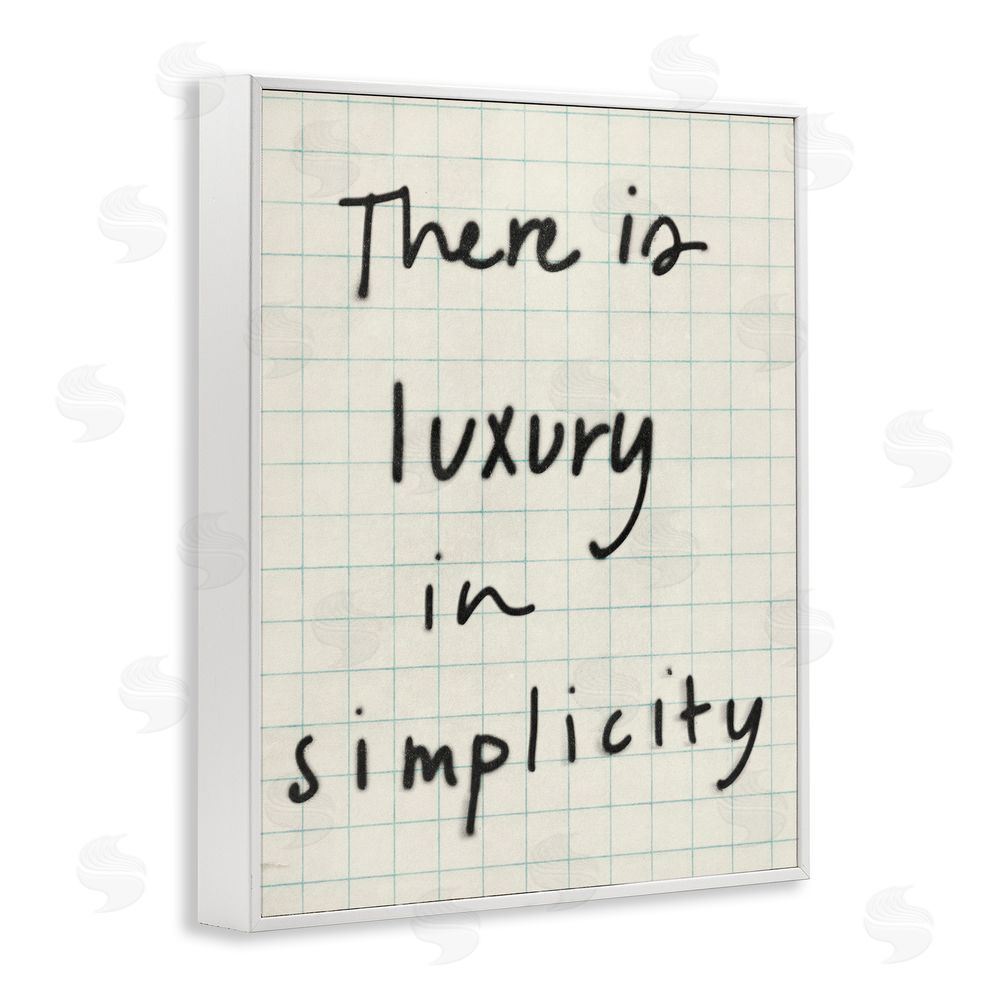 Victoria Barnes Luxury In Simplicity Scrawl White Framed Giclee Wall Art Print