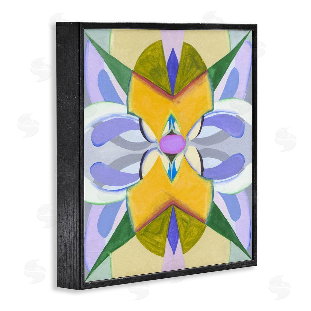 Melissa Wang Revival Kaleidoscope Symmetry Black Framed Giclee Wall Art Print