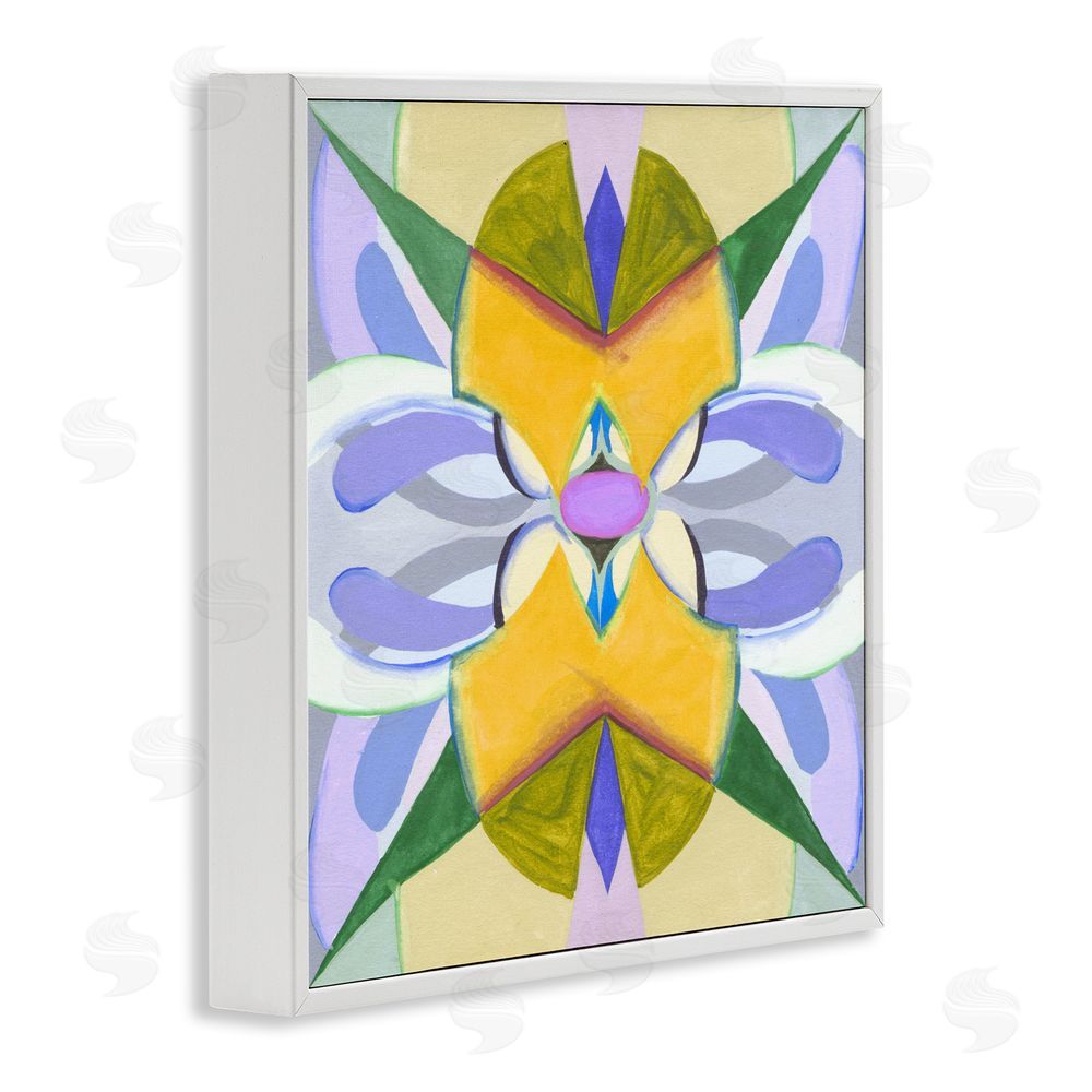 Melissa Wang Revival Kaleidoscope Symmetry White Framed Giclee Wall Art Print