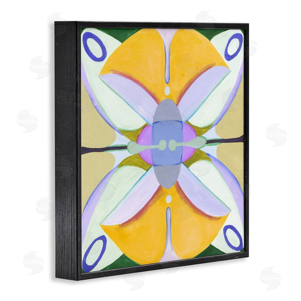Melissa Wang Warm Revival Kaleidoscope Black Framed Giclee Wall Art Print