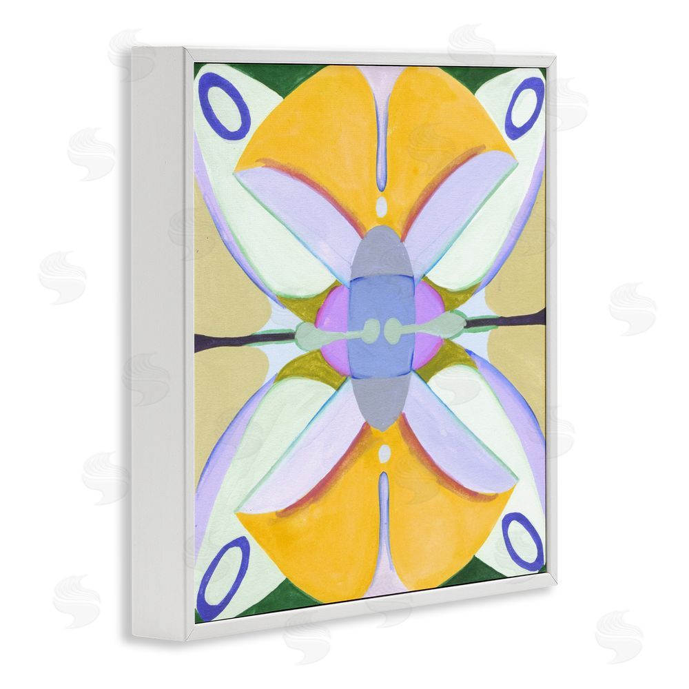 Melissa Wang Warm Revival Kaleidoscope White Framed Giclee Wall Art Print