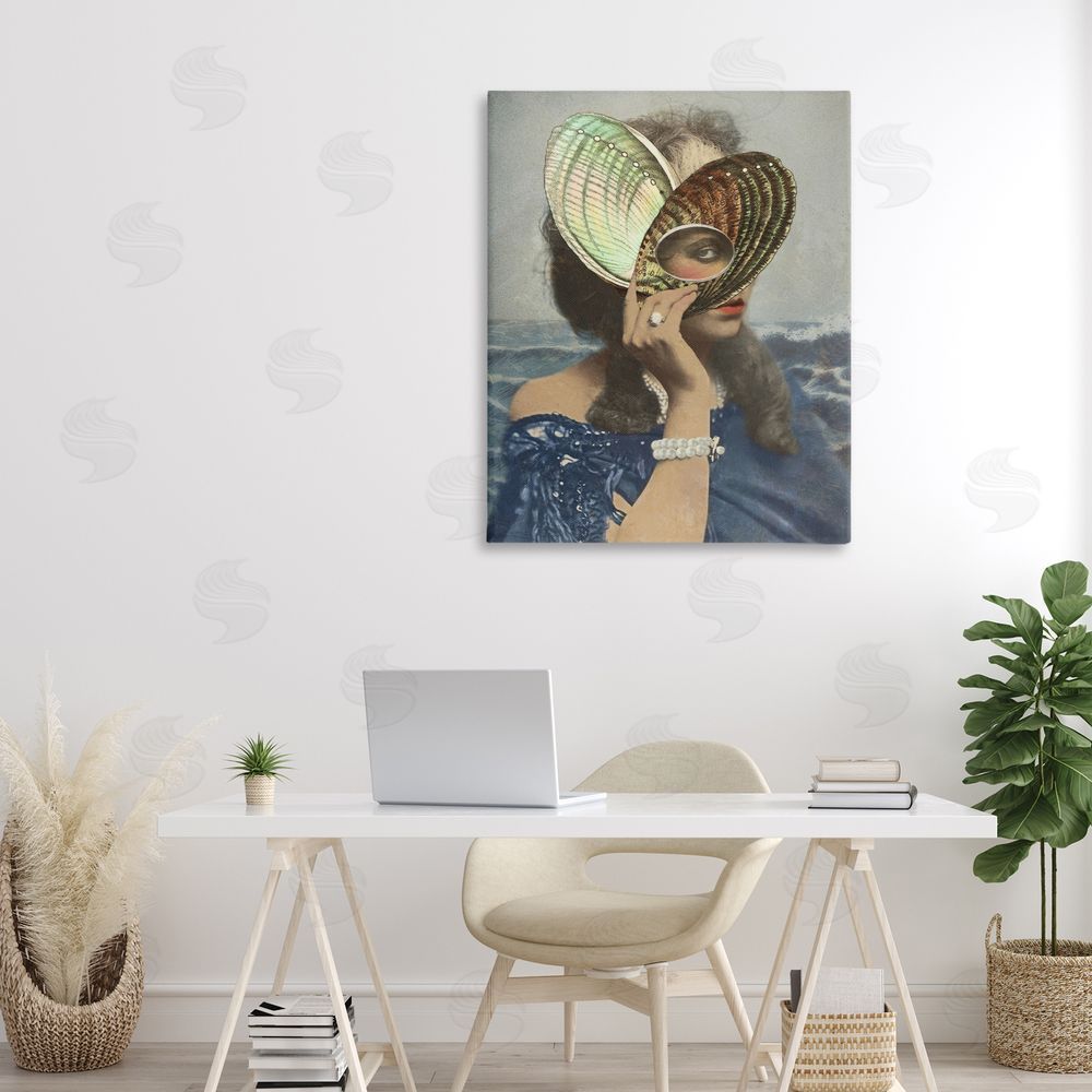 Victoria Barnes Portrait of Naturalist Stretched Canvas Wall Art Print in Room