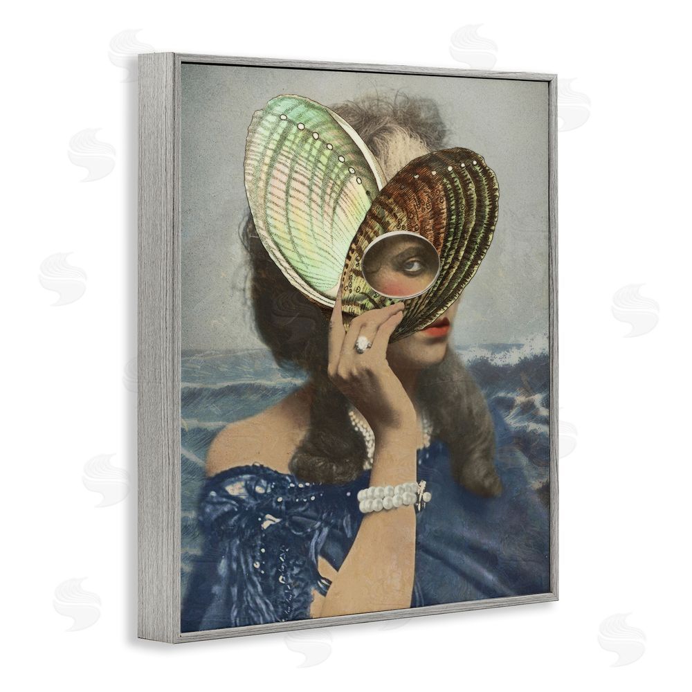 Victoria Barnes Portrait of Naturalist Gray Framed Giclee Wall Art Print