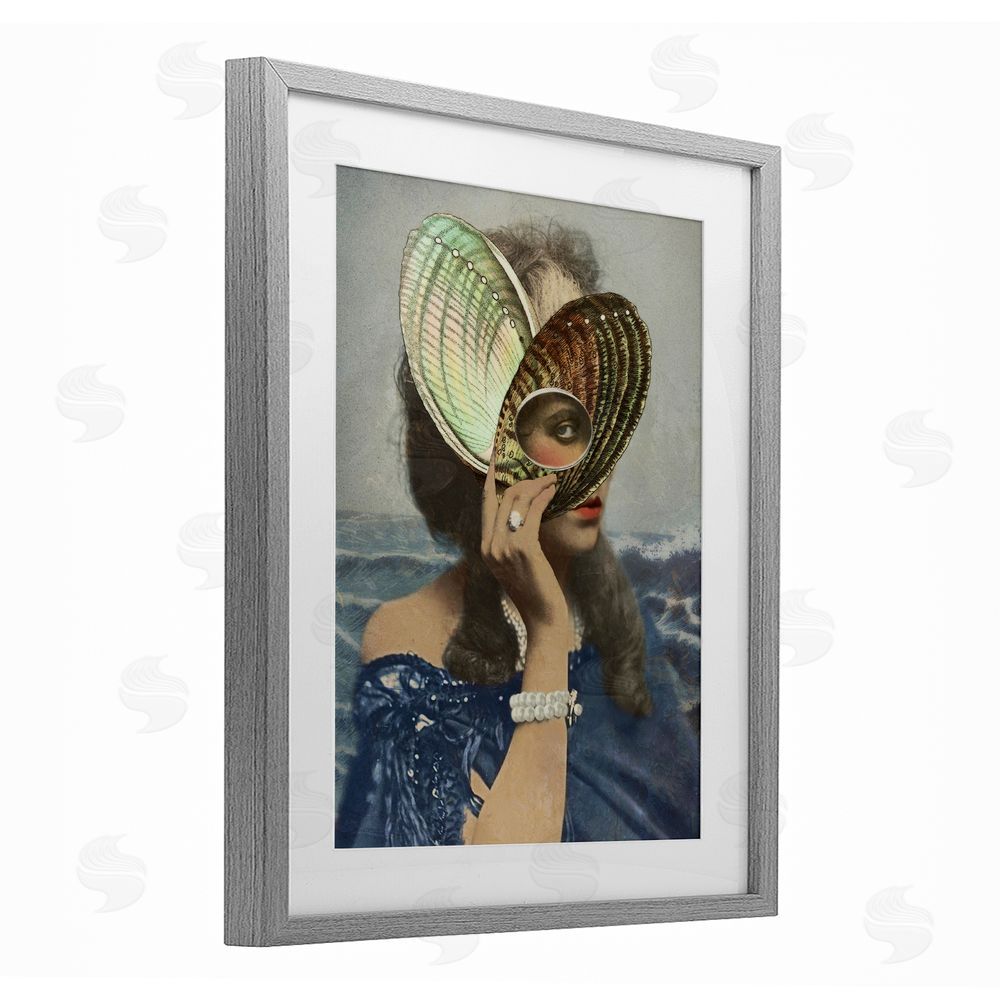 Victoria Barnes Portrait of Naturalist Gray Framed Print Under Glass Wall Art