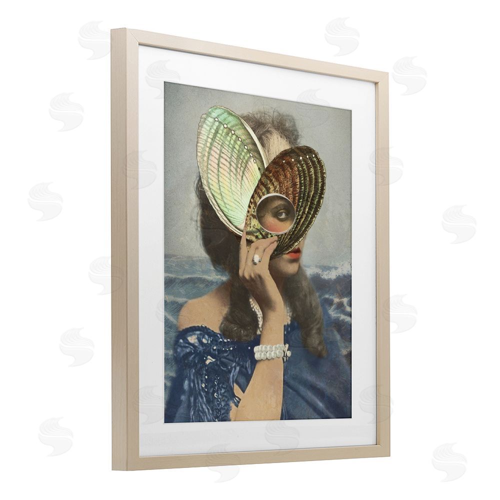 Victoria Barnes Portrait of Naturalist Brown Framed Print Under Glass Wall Art