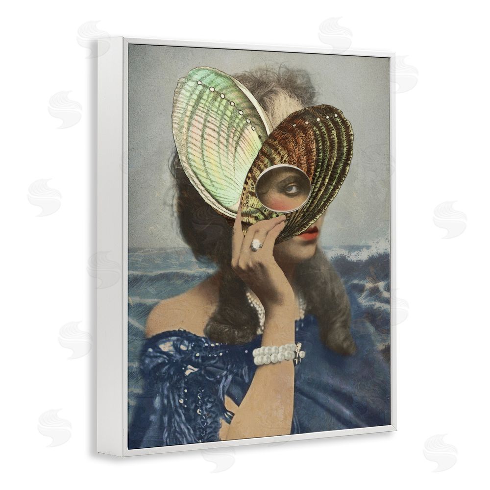 Victoria Barnes Portrait of Naturalist White Framed Giclee Wall Art Print