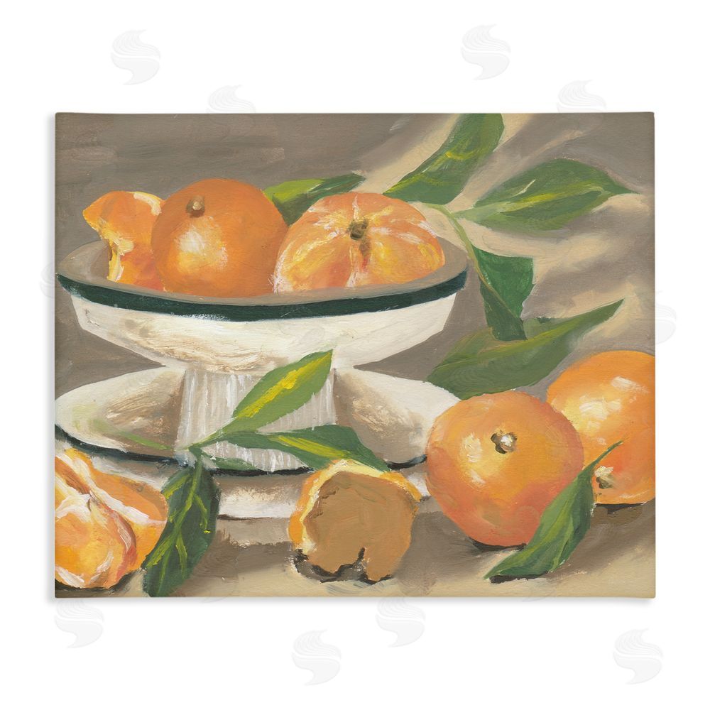 Melissa Wang Oranges in Stillness Stretched Canvas Wall Art Print
