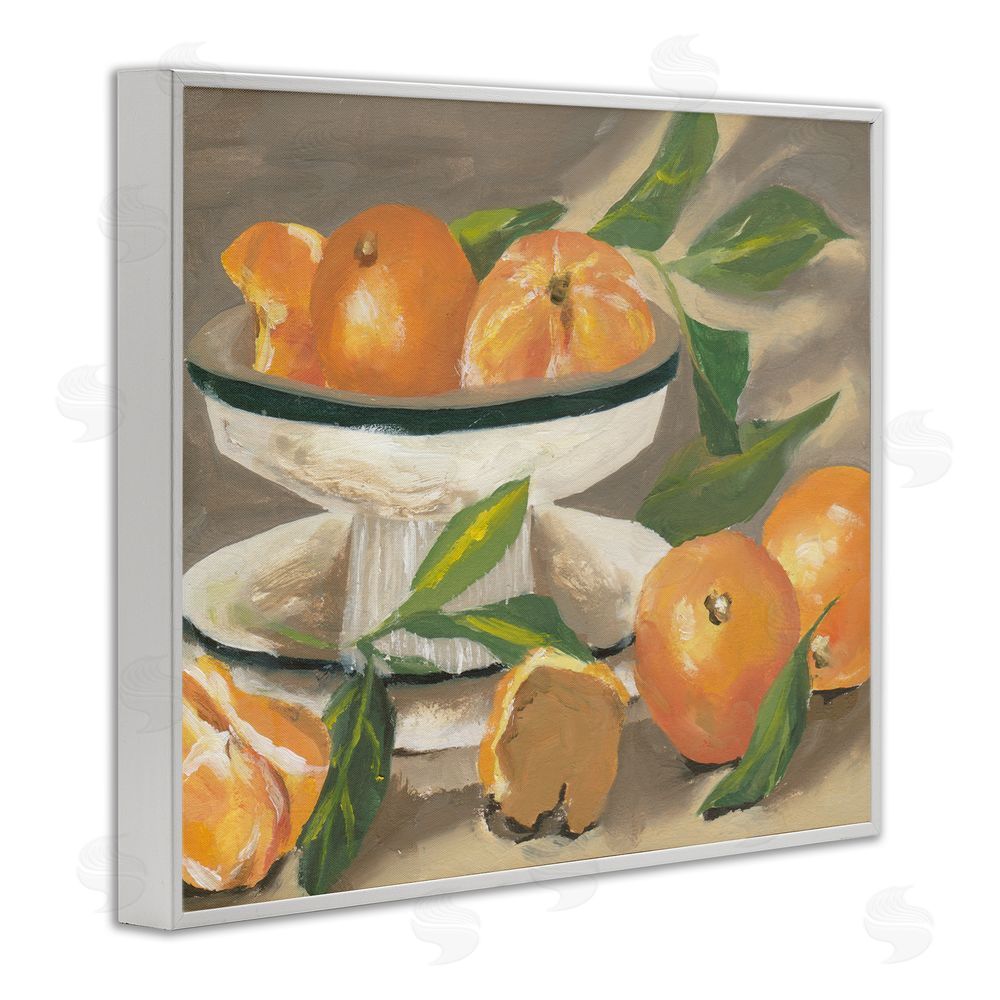 Melissa Wang Oranges in Stillness White Framed Giclee Wall Art Print