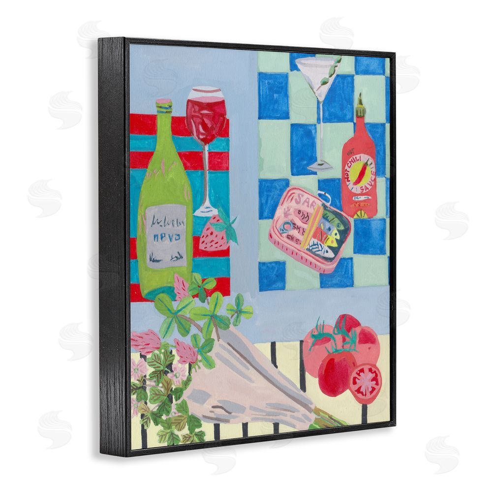 Melissa Wang Saucy Kitchen Secrets Black Framed Giclee Wall Art Print