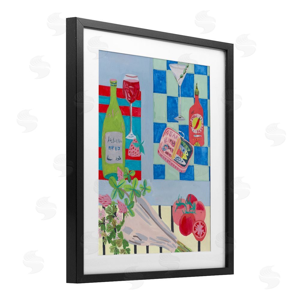 Melissa Wang Saucy Kitchen Secrets Black Framed Print Under Glass Wall Art
