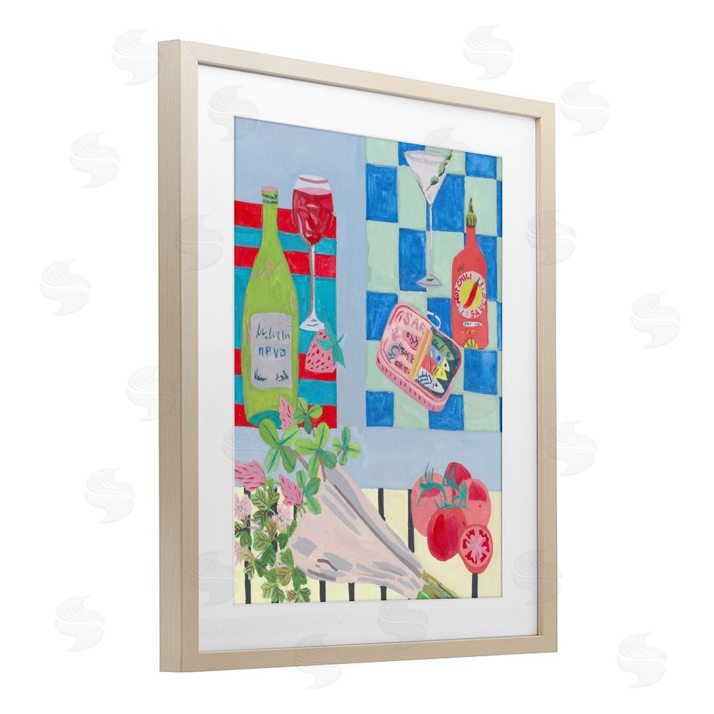 Melissa Wang Saucy Kitchen Secrets Brown Framed Print Under Glass Wall Art