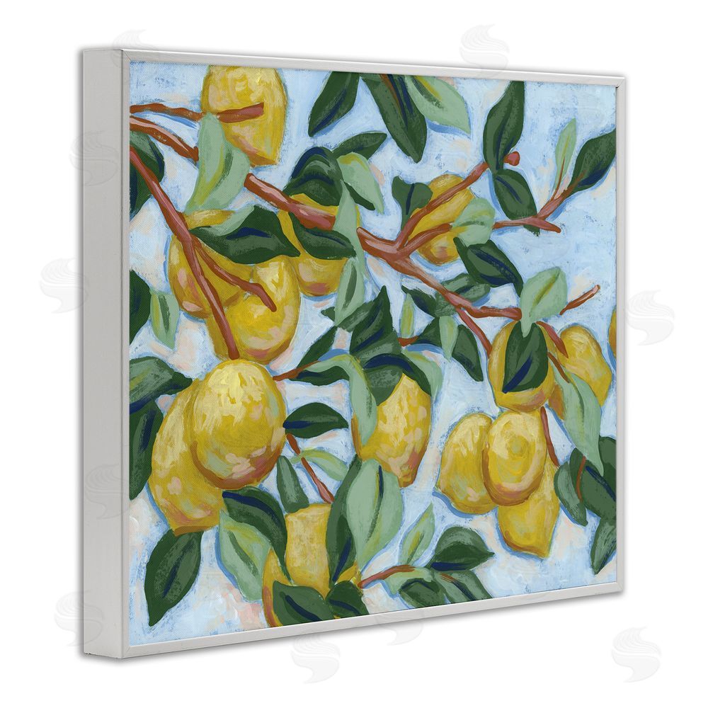 June Erica Vess Sunshine Citrus Tree White Framed Giclee Wall Art Print