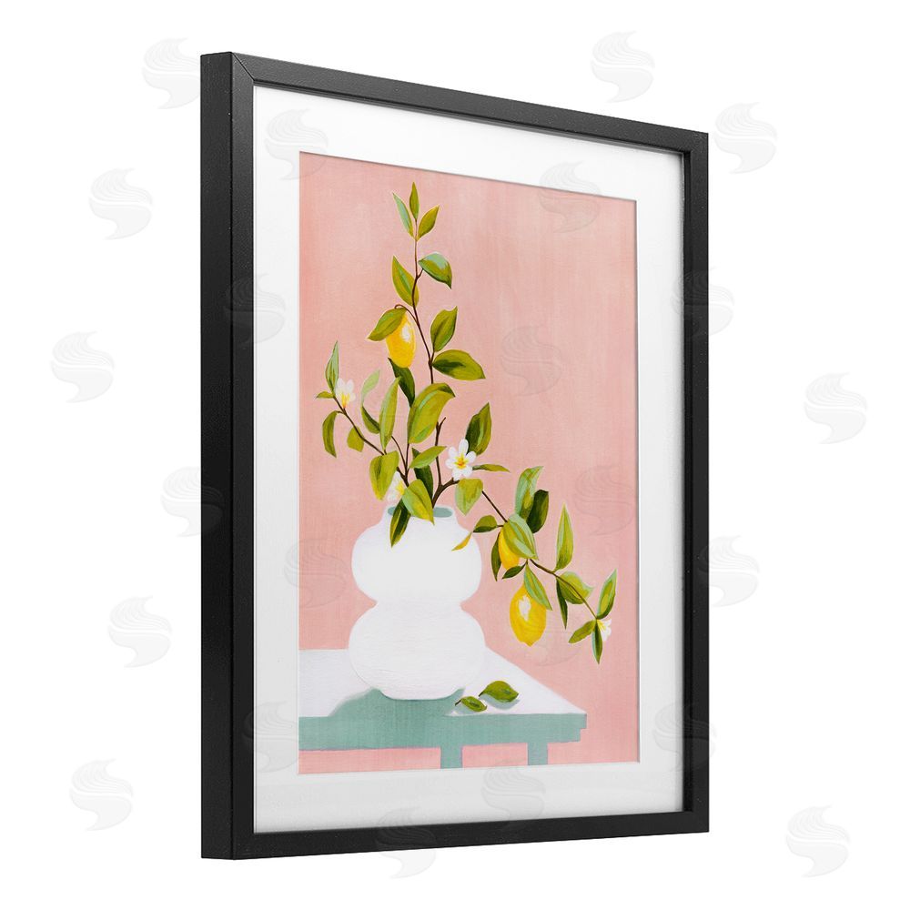 Grace Popp Afternoon Limoncello Plant Black Framed Print Under Glass Wall Art