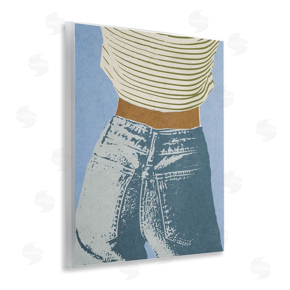 Victoria Barnes Vintage Jeans & Tee Wall Plaque Art Print