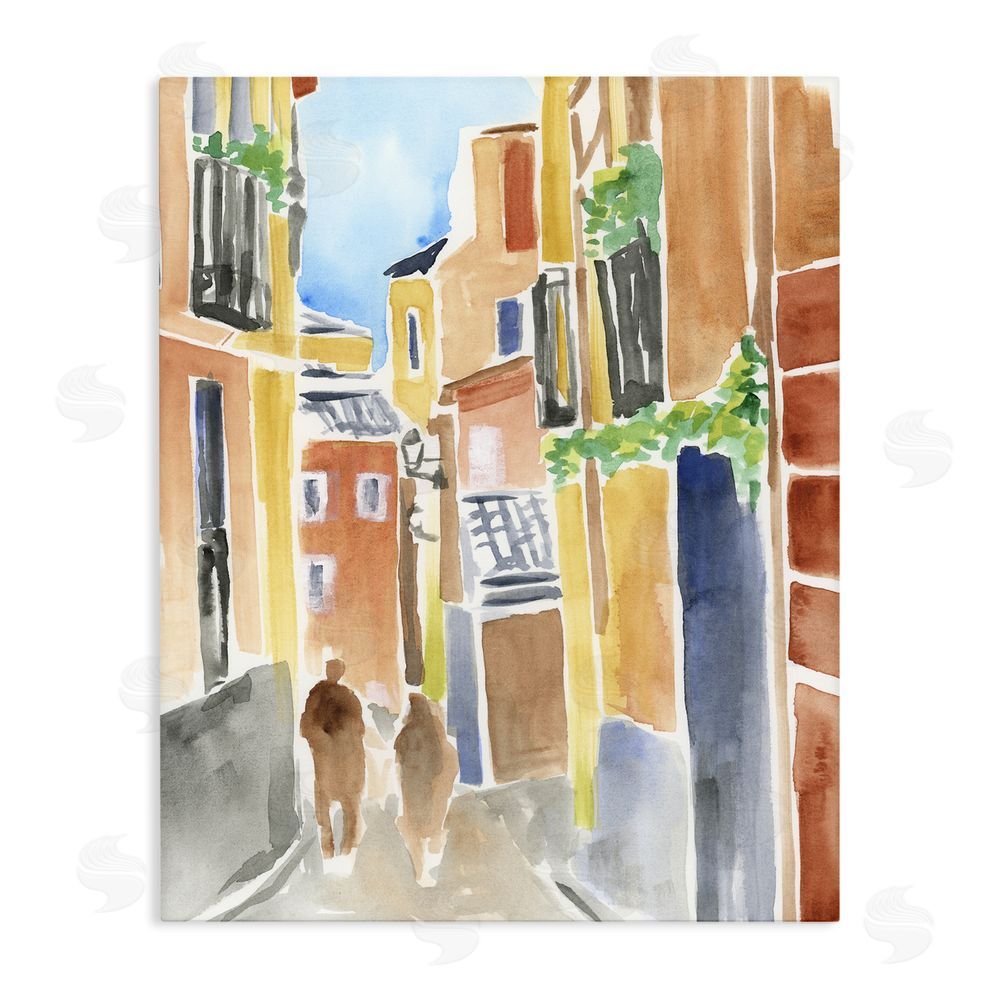 June Erica Vess Calles de Madrid Architecture Stretched Canvas Wall Art Print