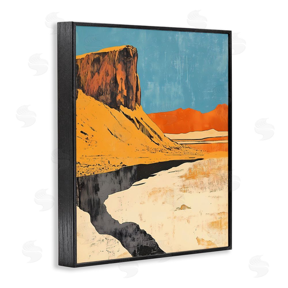 Walker Noble Canyon Pass Pathway Black Framed Giclee Wall Art Print