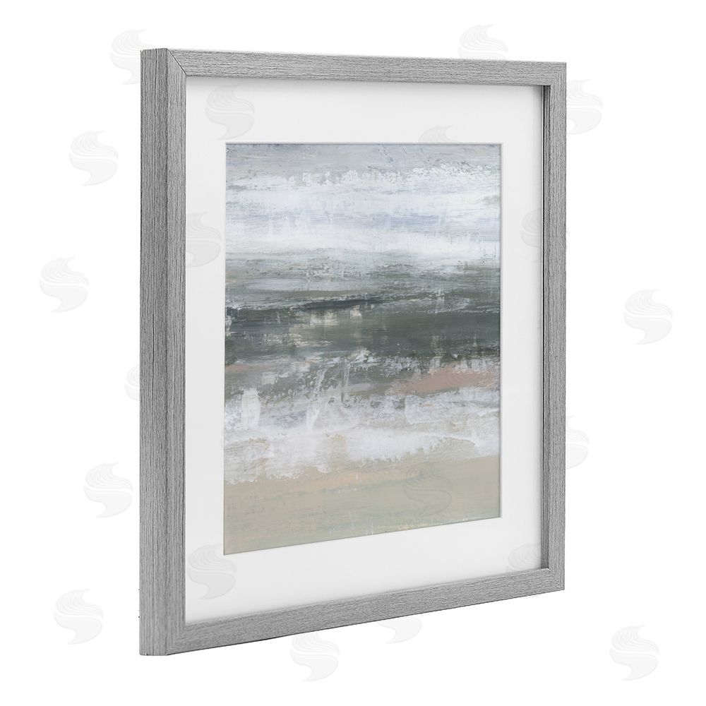 Ethan Harper Subdued Pastel Tides Gray Framed Print Under Glass Wall Art