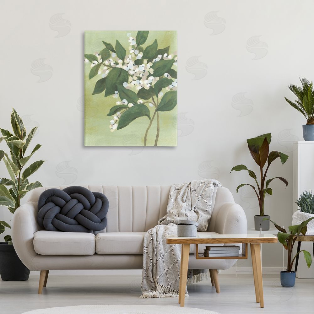 June Erica Vess Verdant Branch Bloom Stretched Canvas Wall Art Print in Room