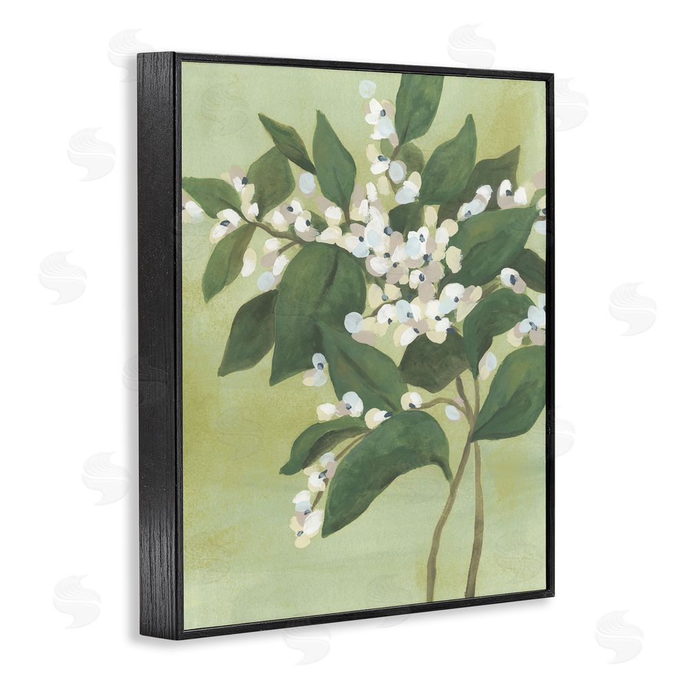 June Erica Vess Verdant Branch Bloom Black Framed Giclee Wall Art Print
