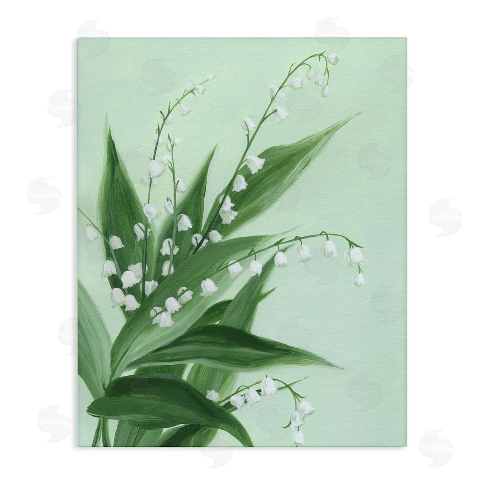 Grace Popp Verdant Lily Of Valley Stretched Canvas Wall Art Print