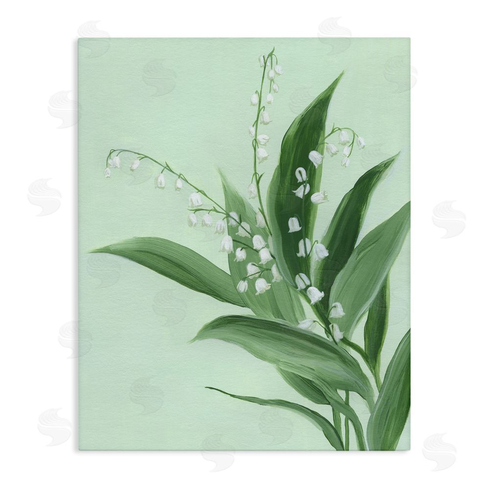 Grace Popp Gentle Lily of Valley Stretched Canvas Wall Art
