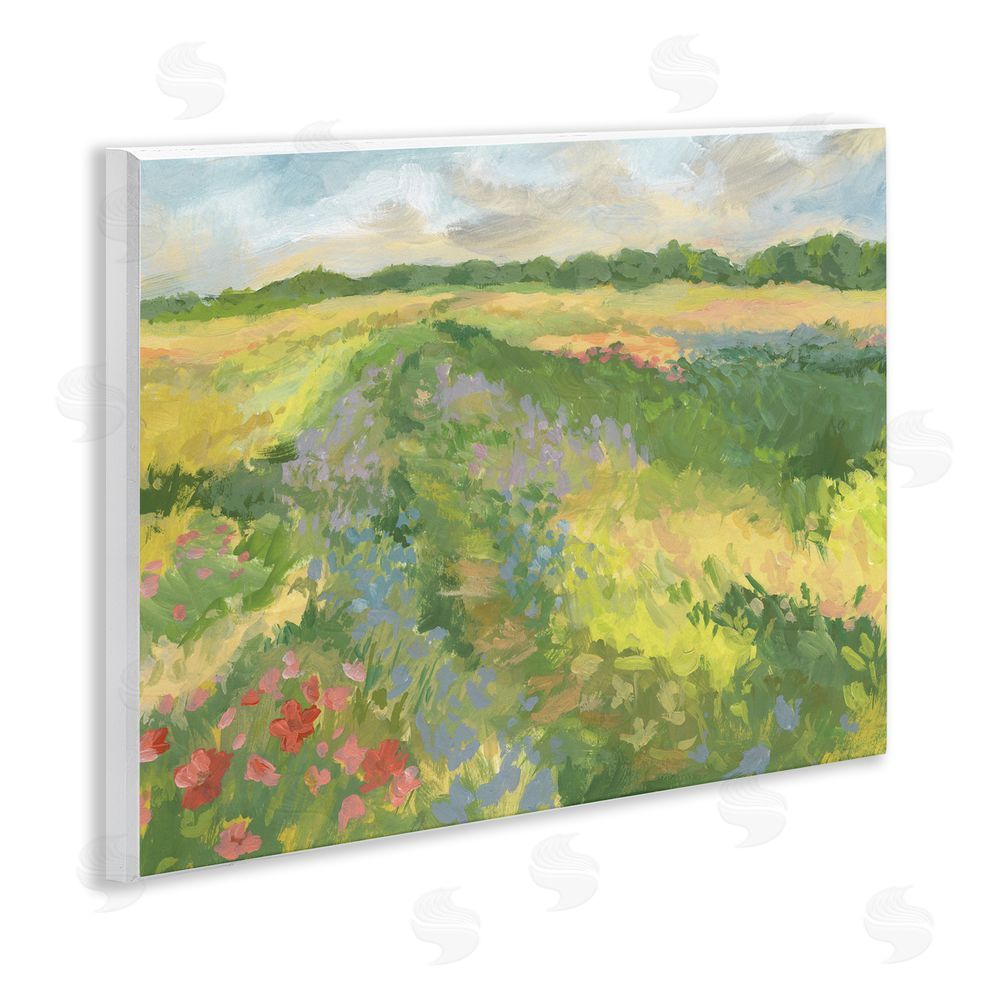 Victoria Barnes Windswept Flower Meadow Wall Plaque Art Print