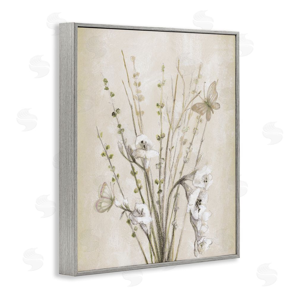 Sundance Graphics Fresia & Date Branch Gray Framed Giclee Wall Art Print