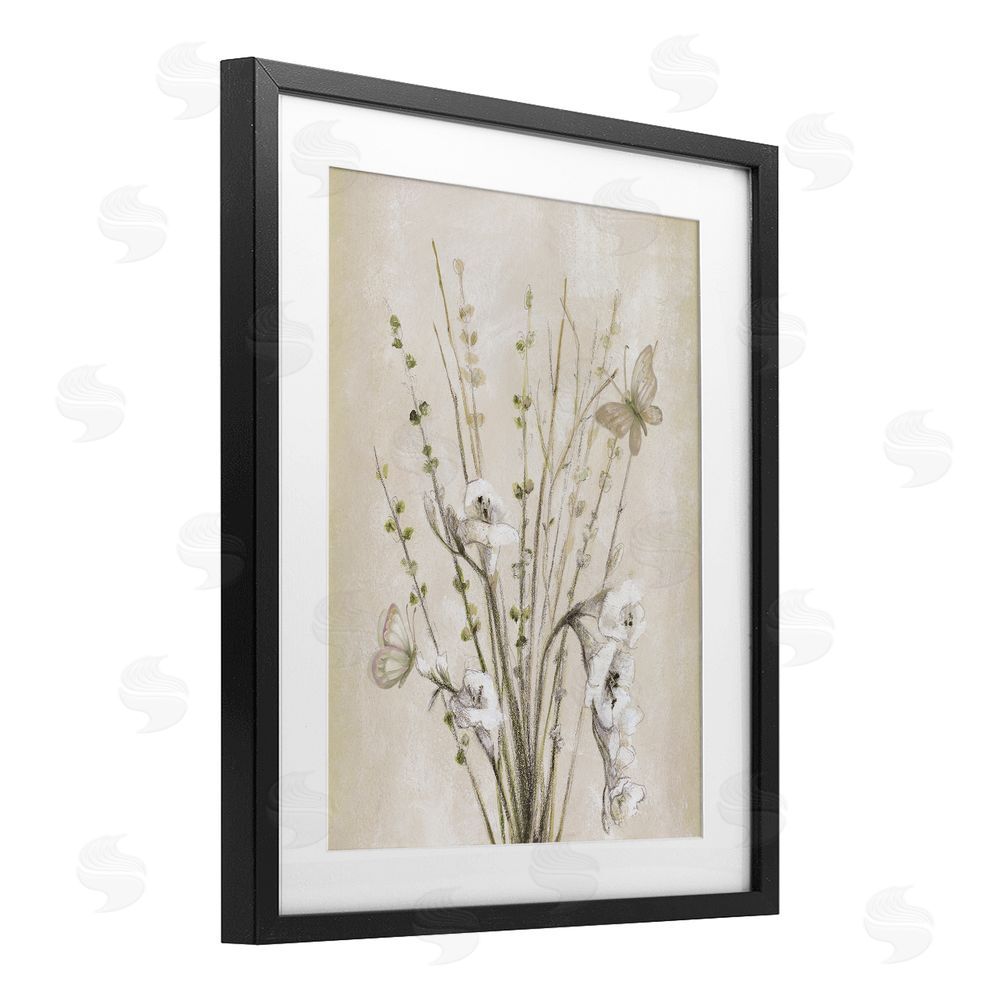 Sundance Graphics Fresia & Date Branch Black Framed Print Under Glass Wall Art