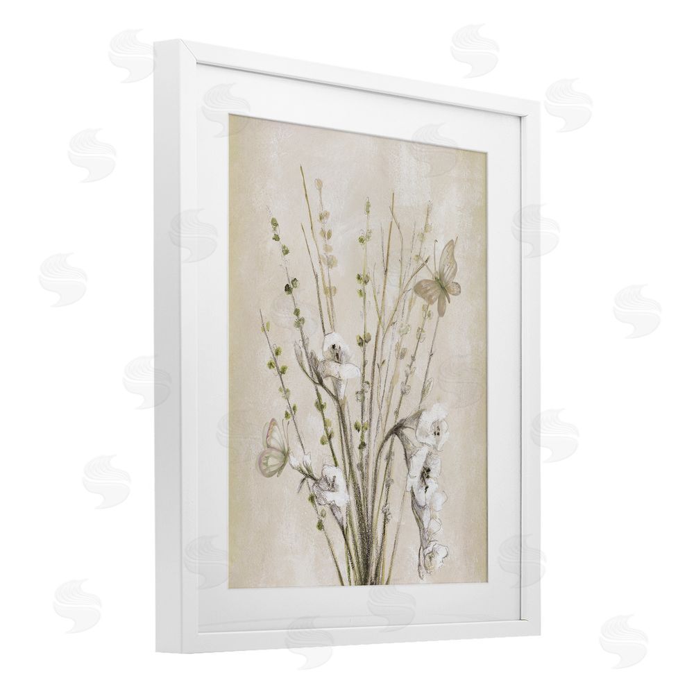 Sundance Graphics Fresia & Date Branch White Framed Print Under Glass Wall Art