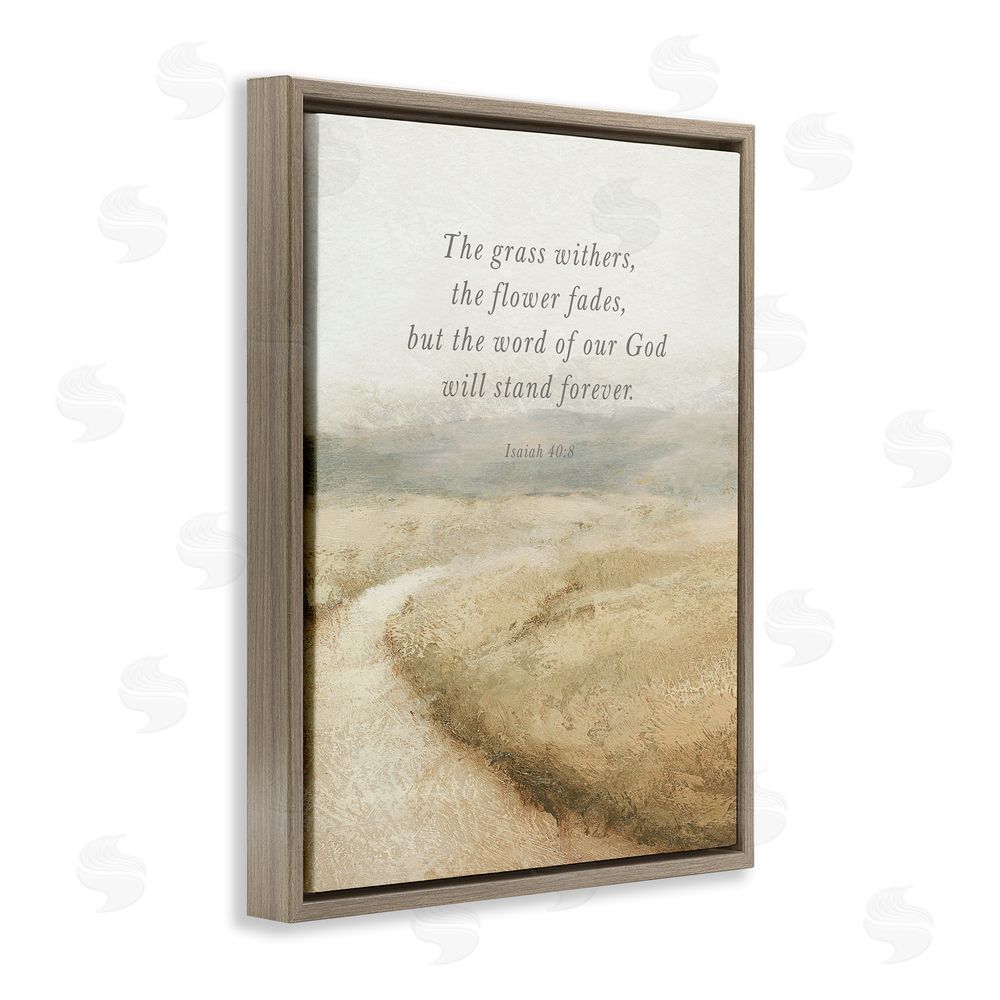 Sundance Graphics Word Of God Isaiah Proverb Brown Floating Frame Canvas Wall Art Print