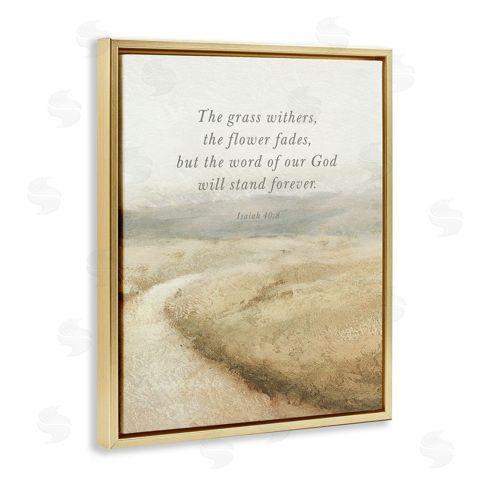 Sundance Graphics Word Of God Isaiah Proverb Gold Floating Frame Canvas Wall Art Print