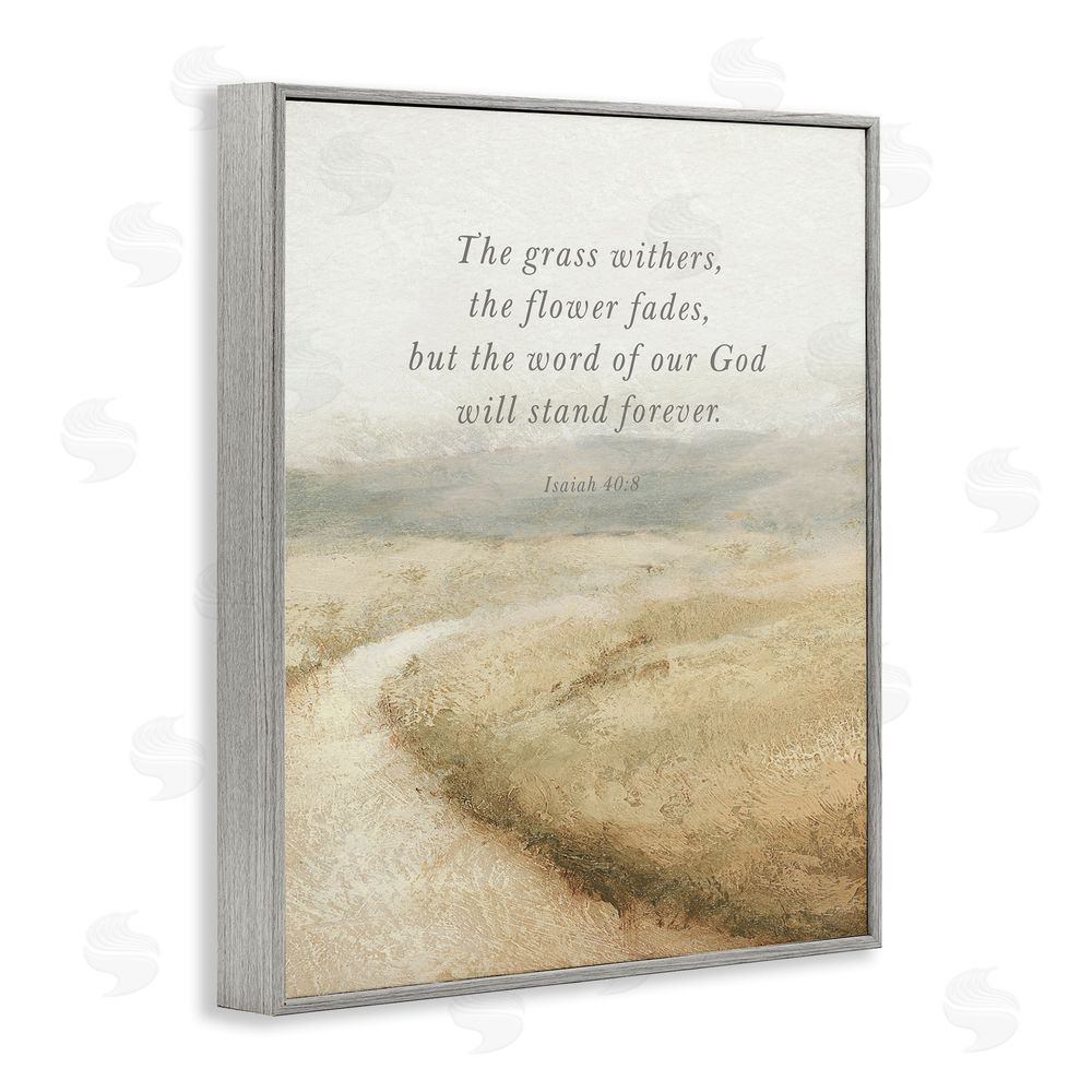 Sundance Graphics Word Of God Isaiah Proverb Gray Framed Giclee Wall Art Print