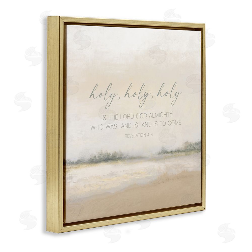 Sundance Graphics Holy Revelation Proverb Gold Floating Frame Canvas Wall Art Print