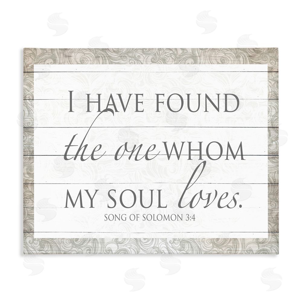 Sundance Graphics The One Whom My Soul Loves Canvas Wall Art Print