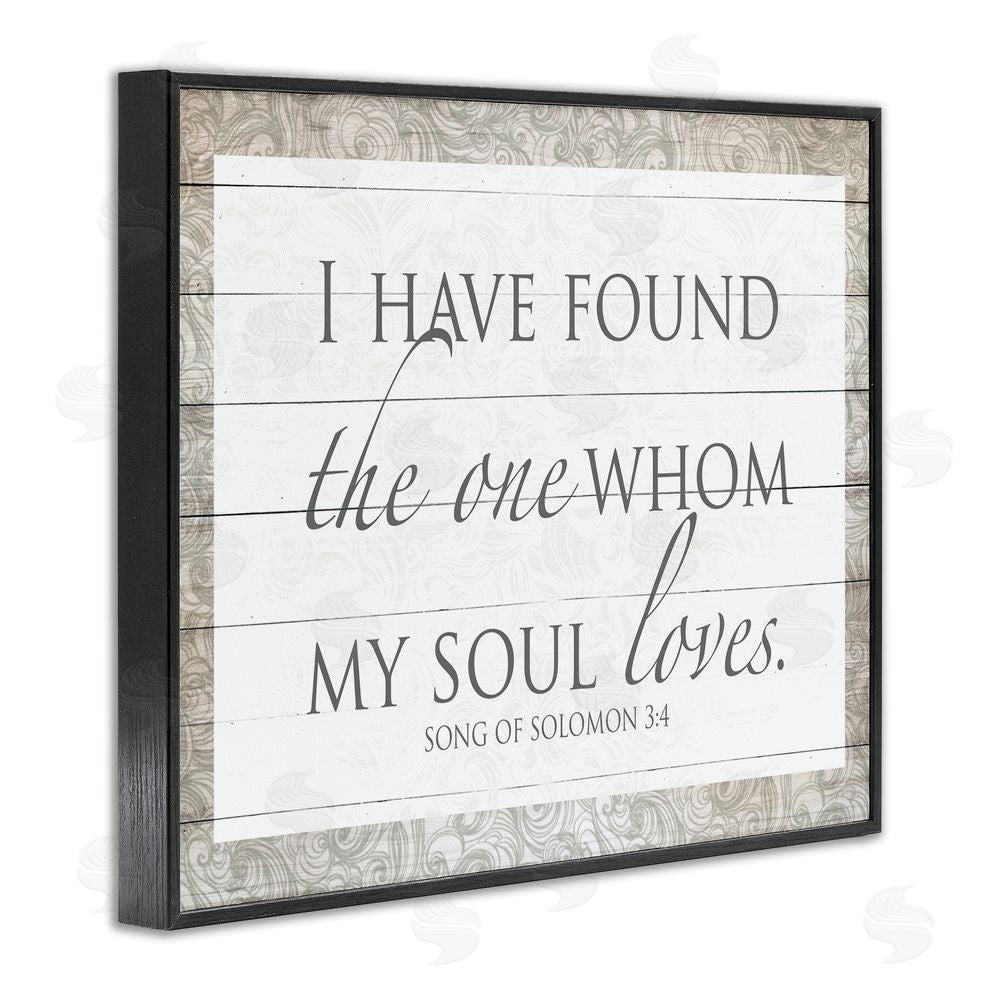 Sundance Graphics The One Whom My Soul Loves Black Framed Giclee Wall Art Print
