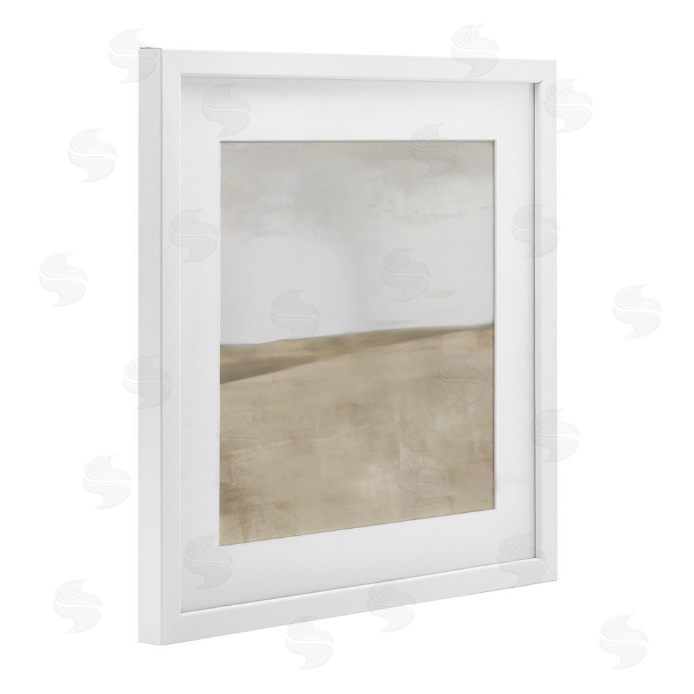 Sundance Graphics Muted Smooth Hills White Framed Print Under Glass Wall Art