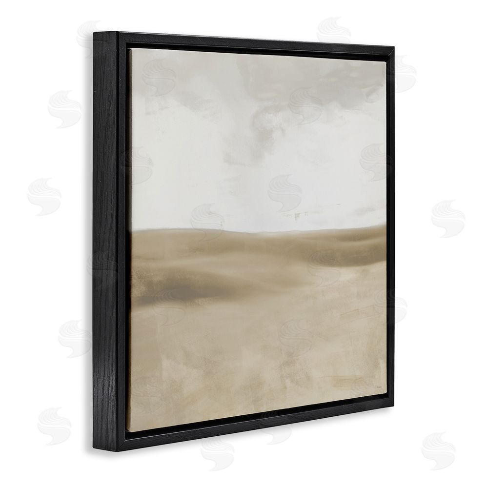 Sundance Graphics Smooth Neutral Hills Black Floating Frame Canvas Wall Art Print