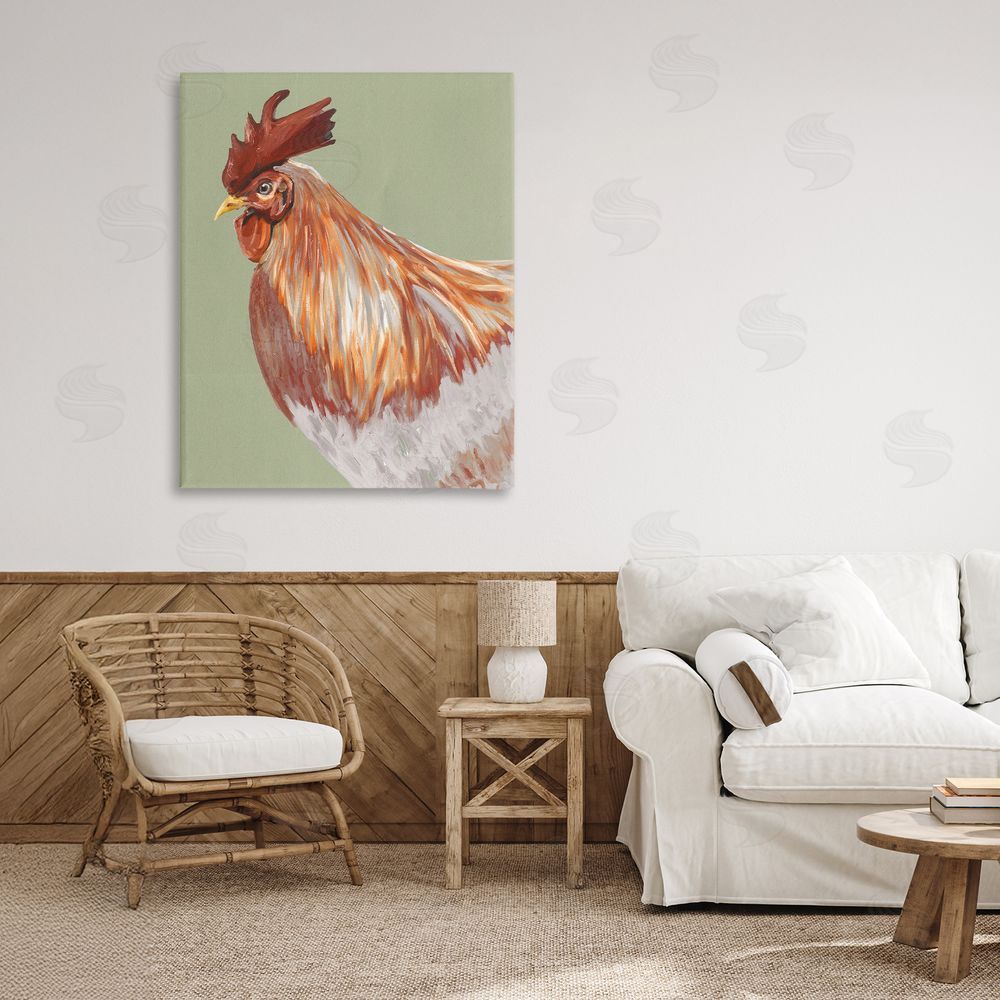 Sundance Graphics Gallant Rooster Portrait Canvas Wall Art Print in Room