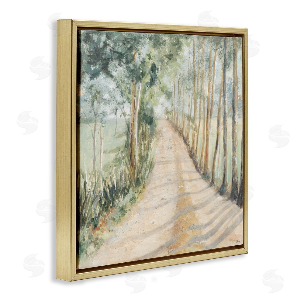 Sundance Graphics Camino A Casa Pathway Gold Floating Frame Canvas Wall Art Print