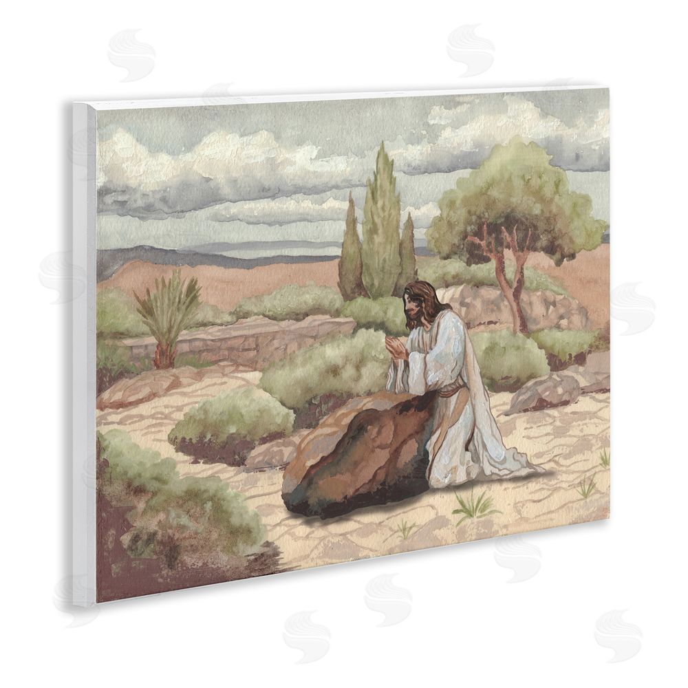 Sundance Graphics Jesus Praying Countryside Wall Plaque Printed Art