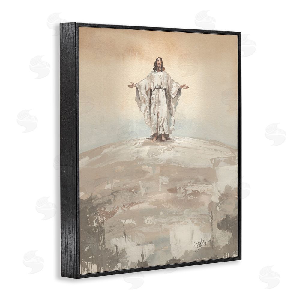 Sundance Graphics Jesus on Hill Black Framed Giclee Wall Art Print