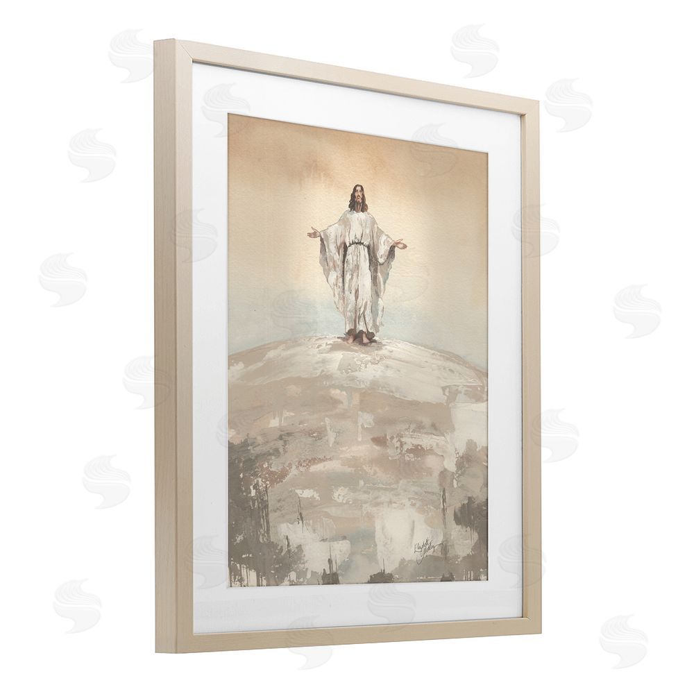 Sundance Graphics Jesus on Hill Birch Framed Print Under Glass Wall Art