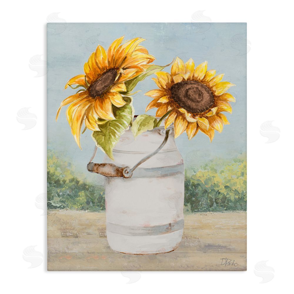 Sundance Graphics Sunflower Pitcher in Country Canvas Wall Art Print