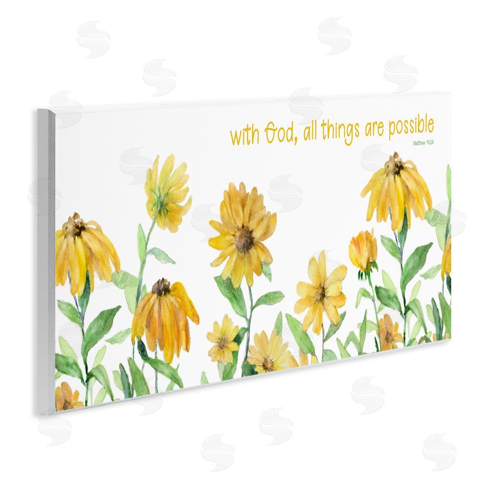 Sundance Graphics With God Proverb & Daisies Wall Plaque Printed Art