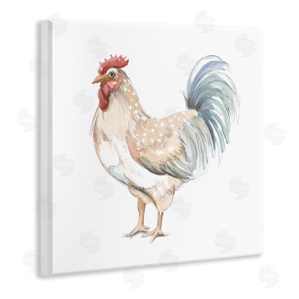 Sundance Graphics Watercolor Rooster Sketch Wall Plaque Printed Art